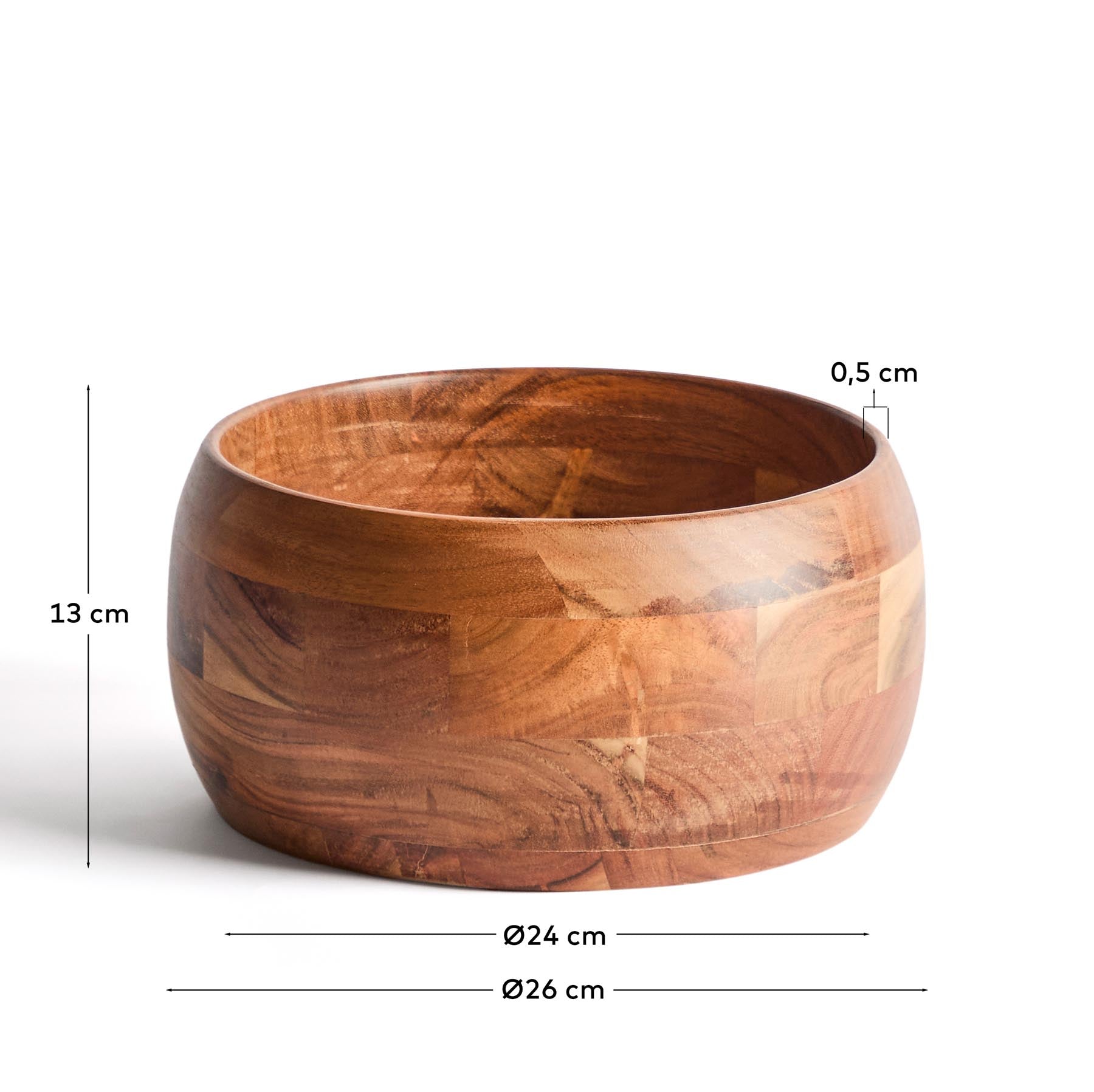 Grosse Schale Malor aus Akazienholz in Braun präsentiert im Onlineshop von KAQTU Design AG. Schale ist von Kave Home