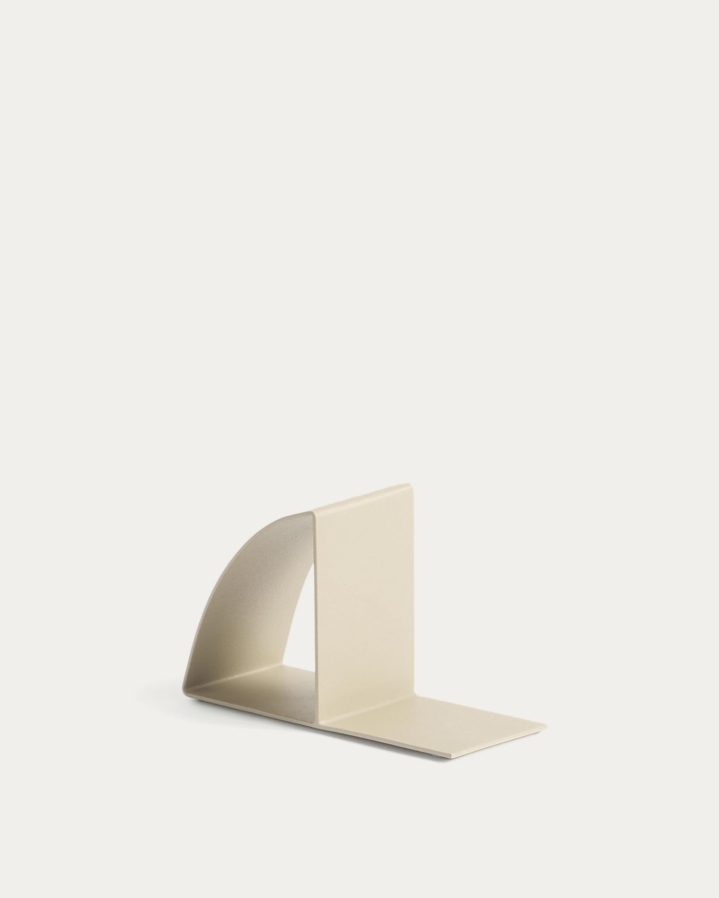 Buchstütze Mistra aus Eisen in Beige in Beige präsentiert im Onlineshop von KAQTU Design AG. Büromaterial ist von Kave Home