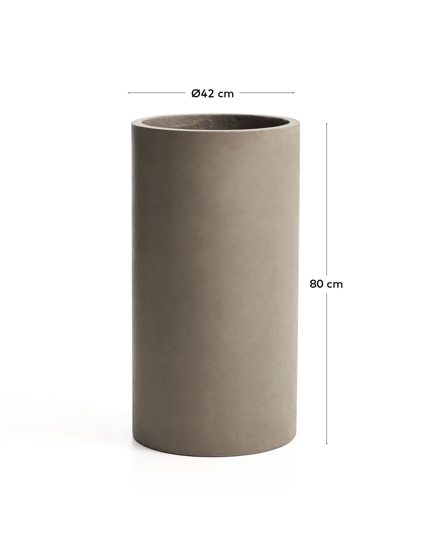 Blumentopf Aiguablava aus grauem Zement, Ø 42 cm in Beige präsentiert im Onlineshop von KAQTU Design AG. Blumentopf ist von Kave Home