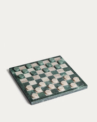 Dekoratives Set Garel aus grünem und beigem Marmor, 30 x 30 cm