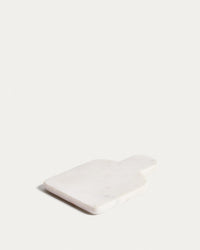 Servierbrett Coreni aus weissem Marmor, 23 x 15 cm