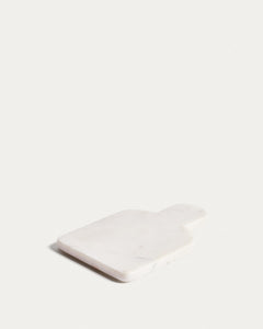 Servierbrett Coreni aus weissem Marmor, 23 x 15 cm