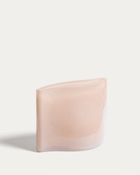 Vase en verre Ardeni, rose pâle, 15,5 cm