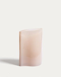 Vase en verre Ardeni, rose pâle, 22 cm