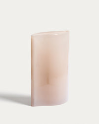 Vase en verre Ardeni, rose pâle, 28 cm
