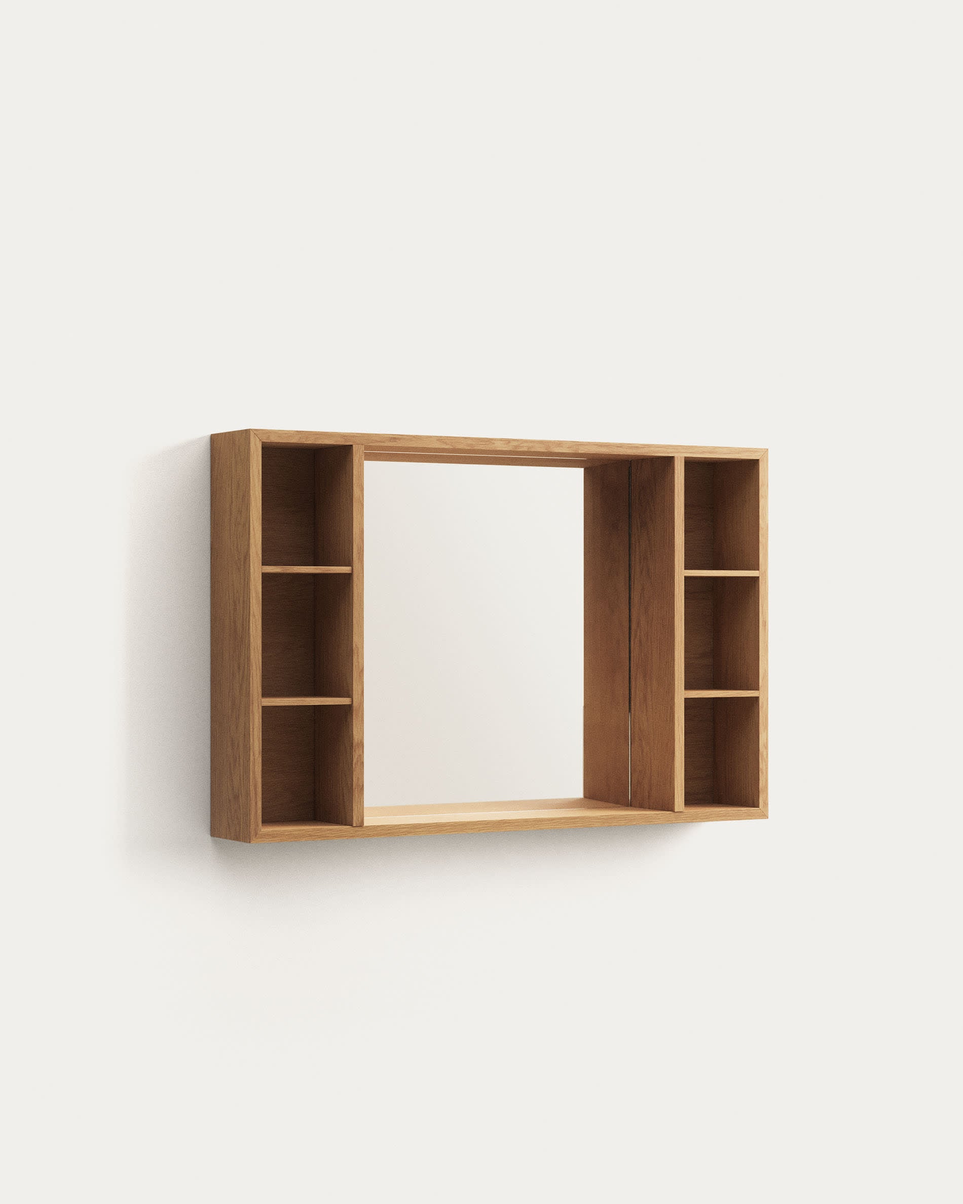 Badezimmerspiegelschrank Parana aus massivem Teakholz 100 x 65 cm