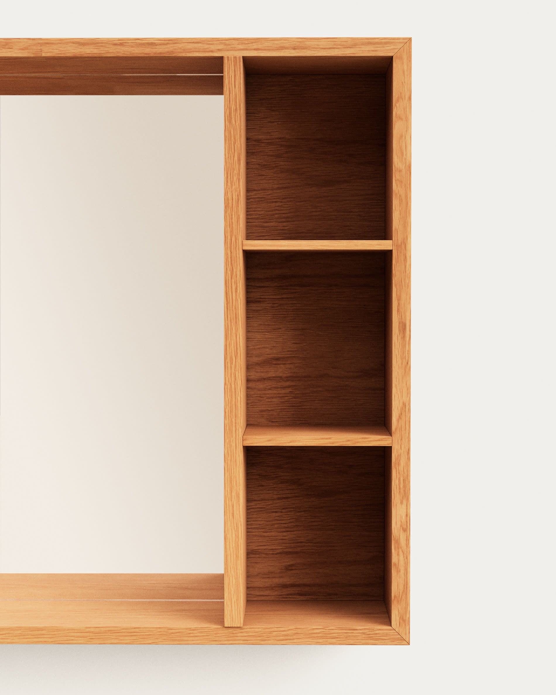 Badezimmerspiegelschrank Parana aus massivem Teakholz 100 x 65 cm