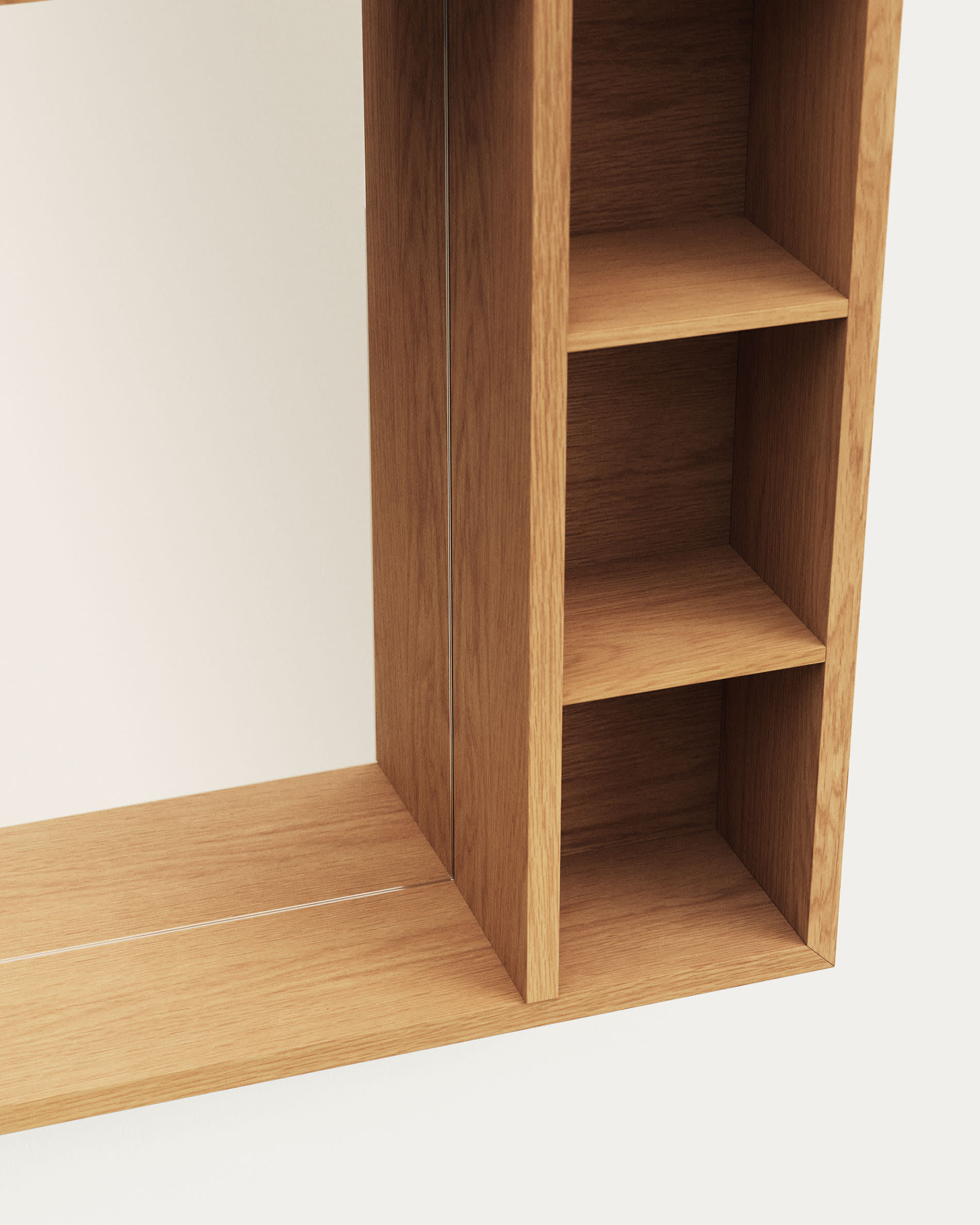 Badezimmerspiegelschrank Parana aus massivem Teakholz 100 x 65 cm