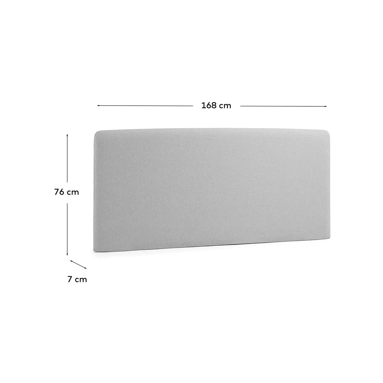 Dyla Bettkopfteil mit abnehmbarem Bezug grau für Bett von 150 cm FSC Mix Credit in Grau präsentiert im Onlineshop von KAQTU Design AG. Zubehör Bett ist von Kave Home