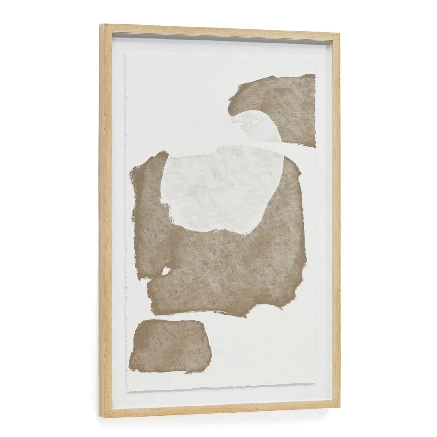 3D-Modell eines eleganten, abstrakten Torroella Bildes in Grau und Braun, 60x90 cm, ideal für stilvolle Wohnräume.