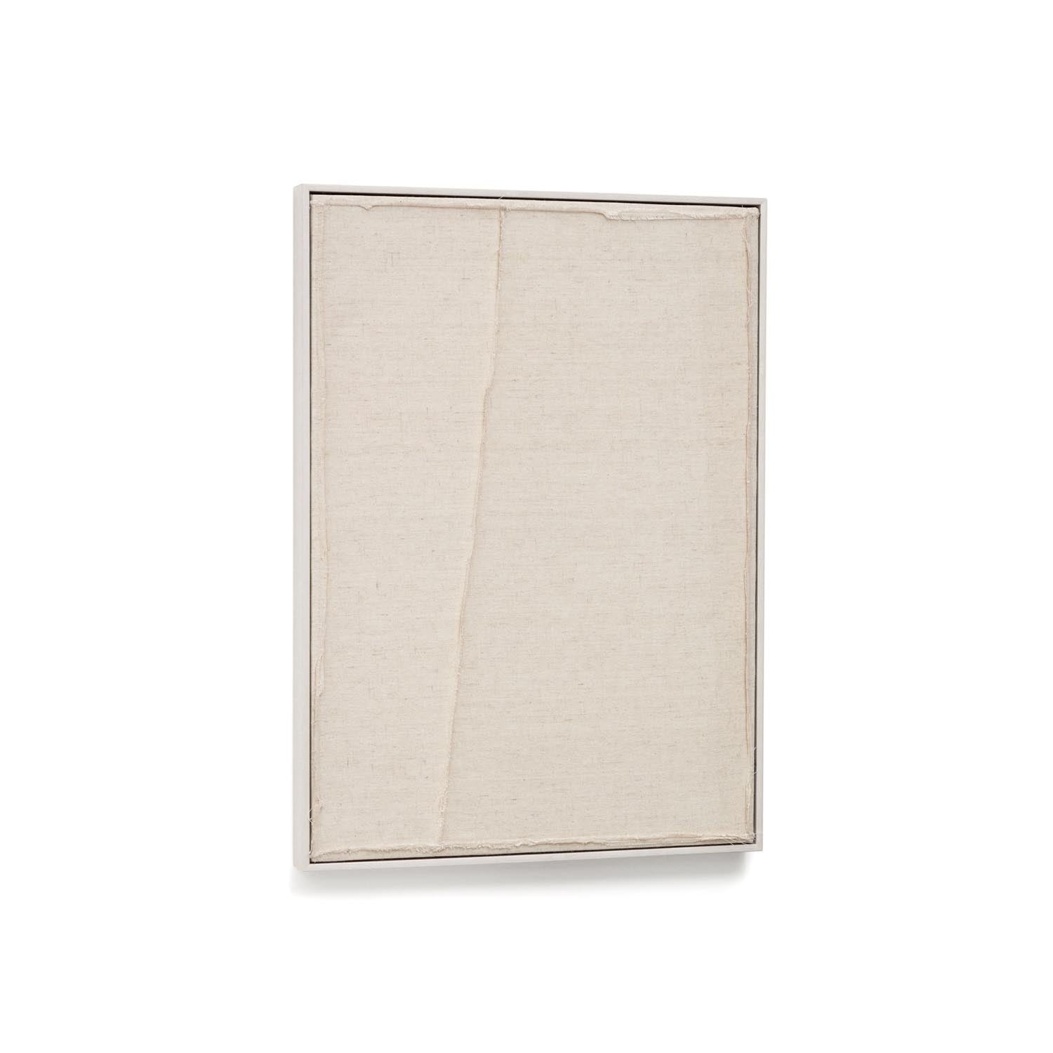 Maha von Kave Home: Minimalistisches Kunstwerk aus Segeltuch, Kiefernholz und Gewebe. Eleganz und Stil für jeden Raum.