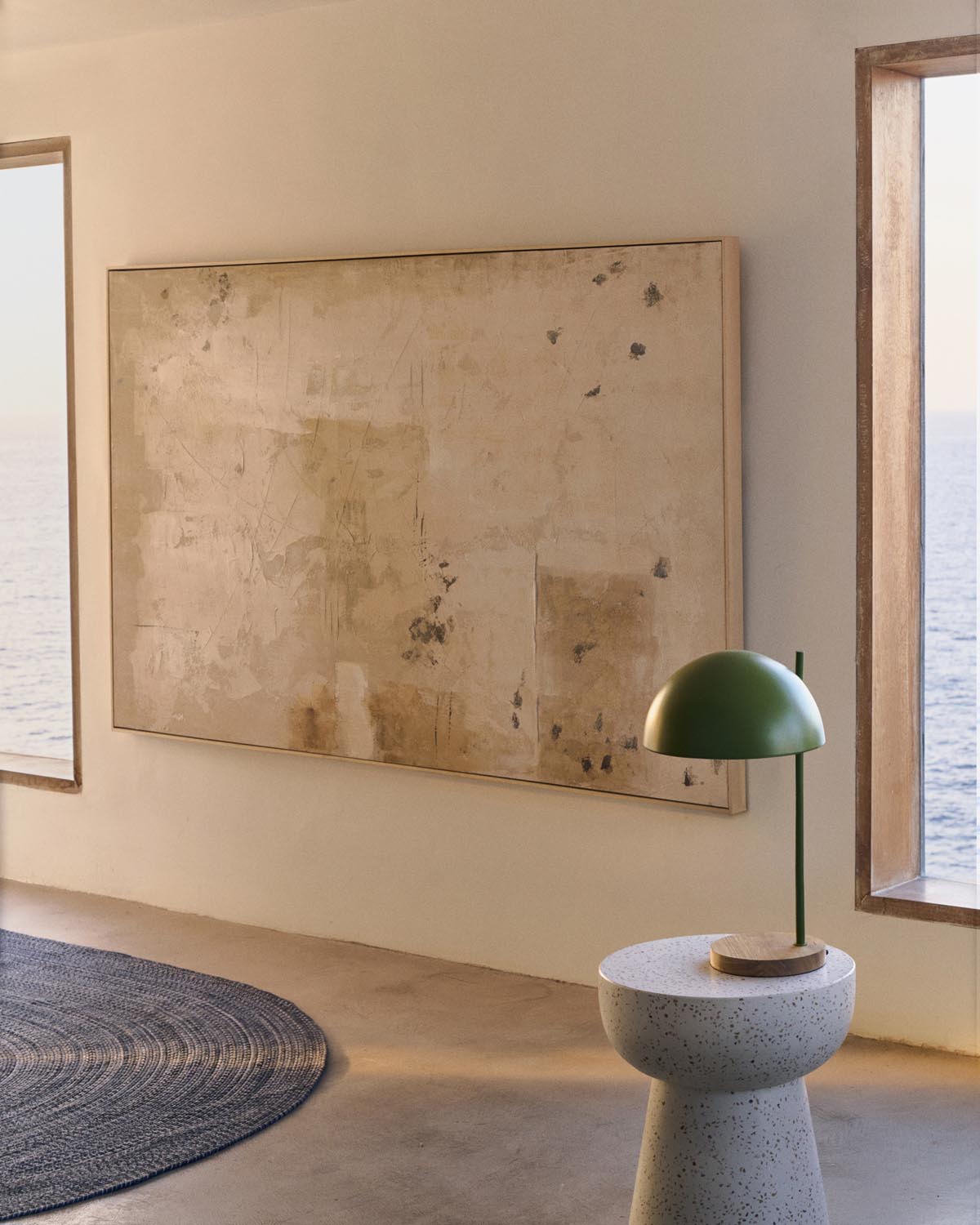 Silpa Bild abstrakt dunkelbeige 200 x 120 cm