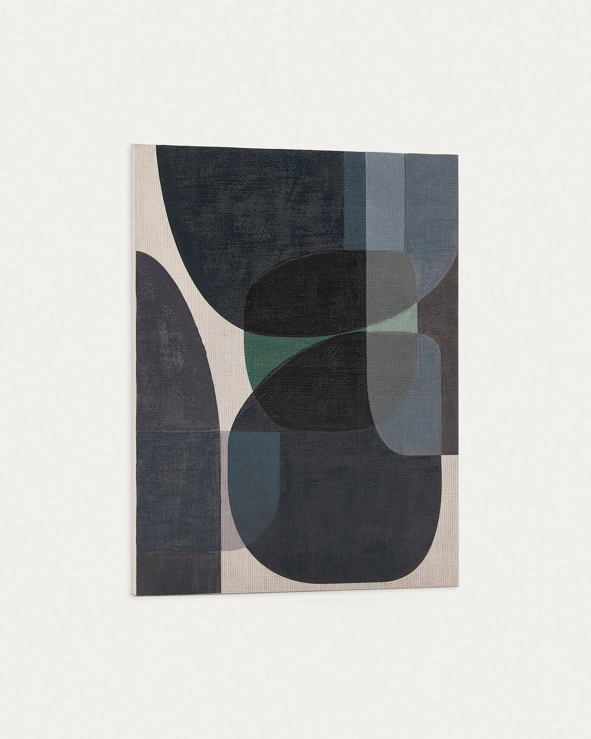 Abstrakte Leinwand Nemsa blau und grün 100 x 80 cm in Schwarz, Grau, Beige präsentiert im Onlineshop von KAQTU Design AG. Bild ist von Kave Home