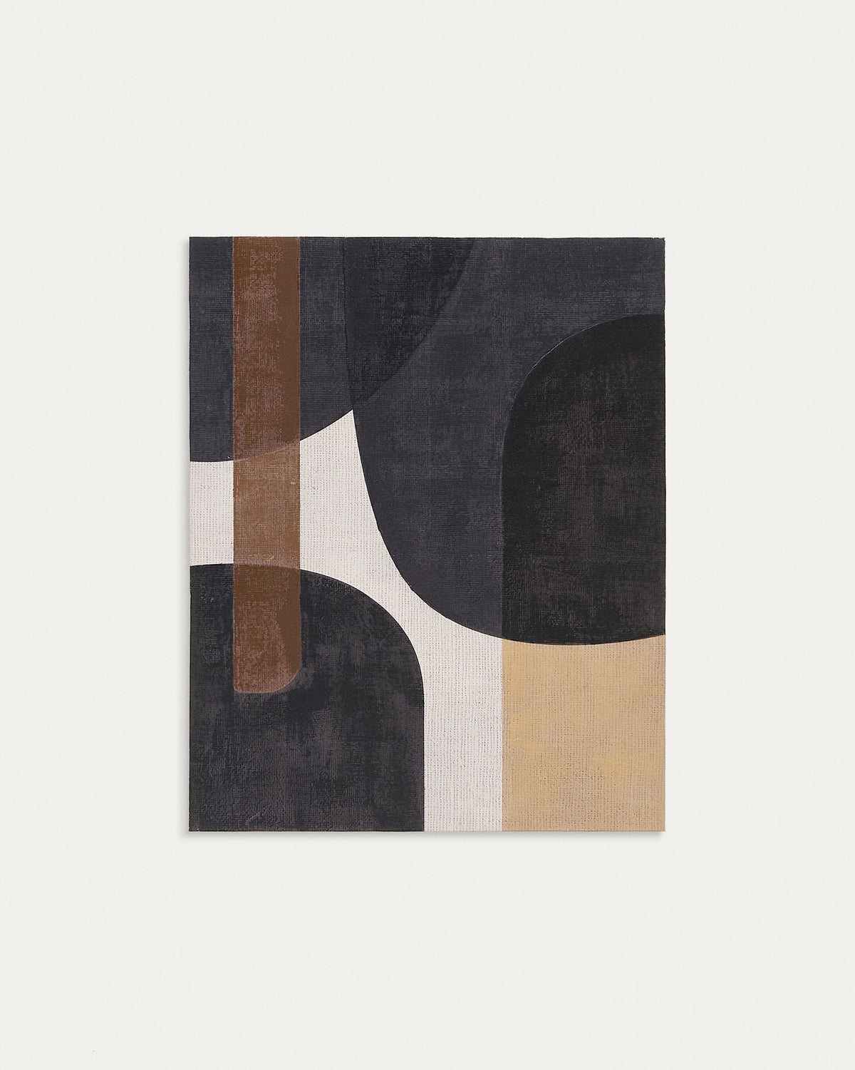 Abstrakte Leinwand Tonol braun 100 x 80 cm in Schwarz, Braun, Beige präsentiert im Onlineshop von KAQTU Design AG. Bild ist von Kave Home