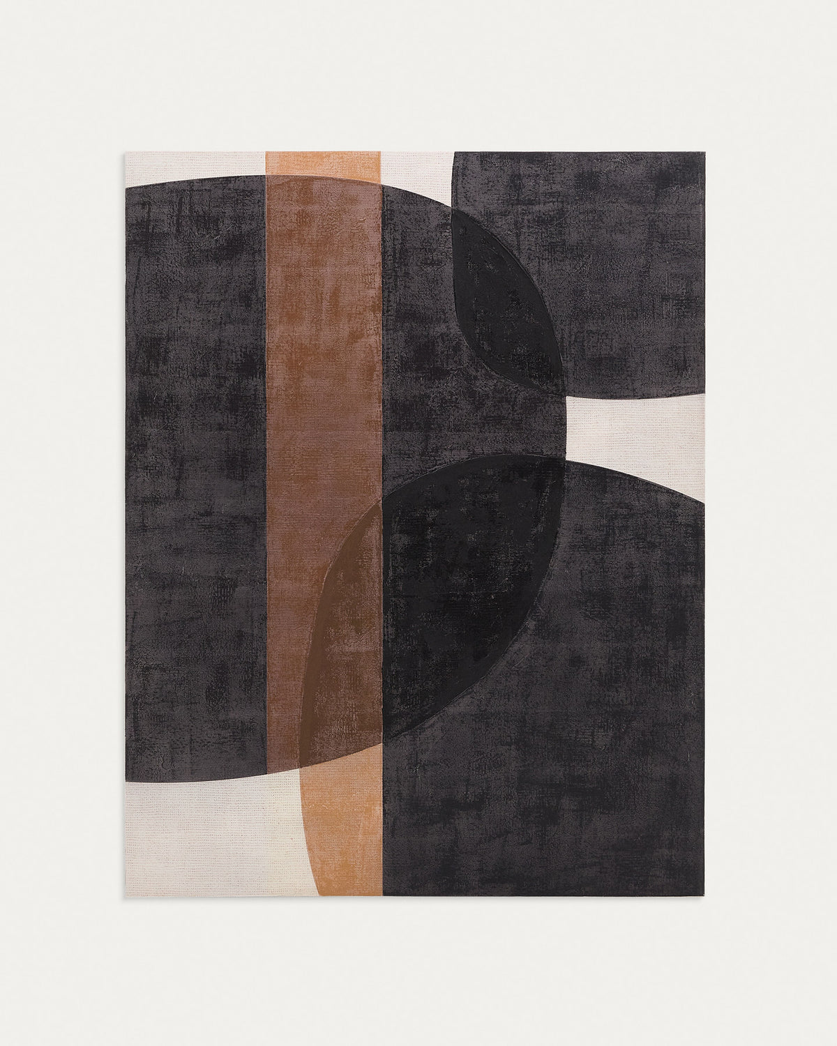 Abstrakte Leinwand Tonol braun 180 x 140 cm in Schwarz, Braun, Beige präsentiert im Onlineshop von KAQTU Design AG. Bild ist von Kave Home