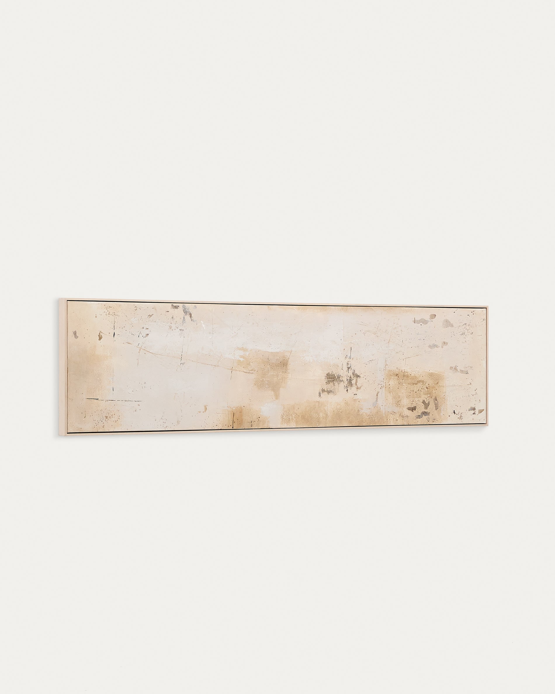 Abstraktes Kunstwerk Silpa in dunkelbeige, 182x47 cm, von Kave Home. Perfekt für moderne und elegante Wohnräume.