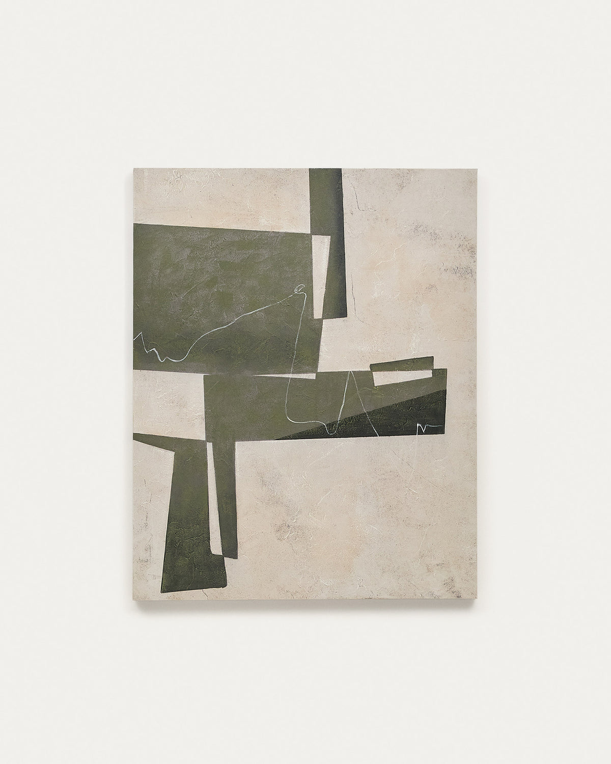 Abstrakte Leinwand Fida grün 118 x 94 cm in Grün präsentiert im Onlineshop von KAQTU Design AG. Bild ist von Kave Home