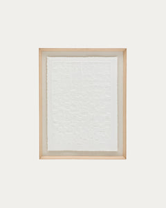 Tableau Annia en papier mâché blanc 90 x 70 cm