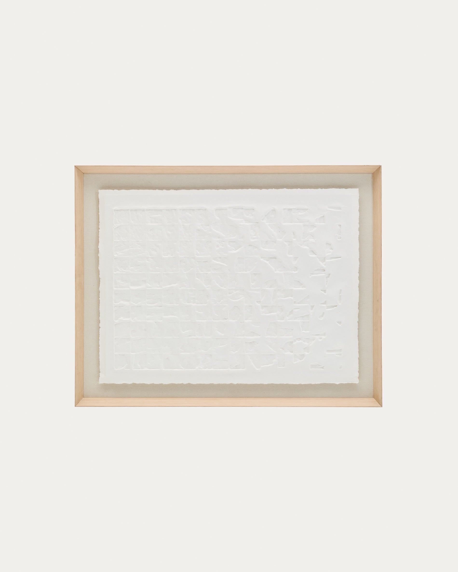 Das Bild Annia von Kave Home, 90x70 cm, aus weißem Pappmaché, verleiht Ihrem Zuhause eine moderne und stilvolle Atmosphäre.