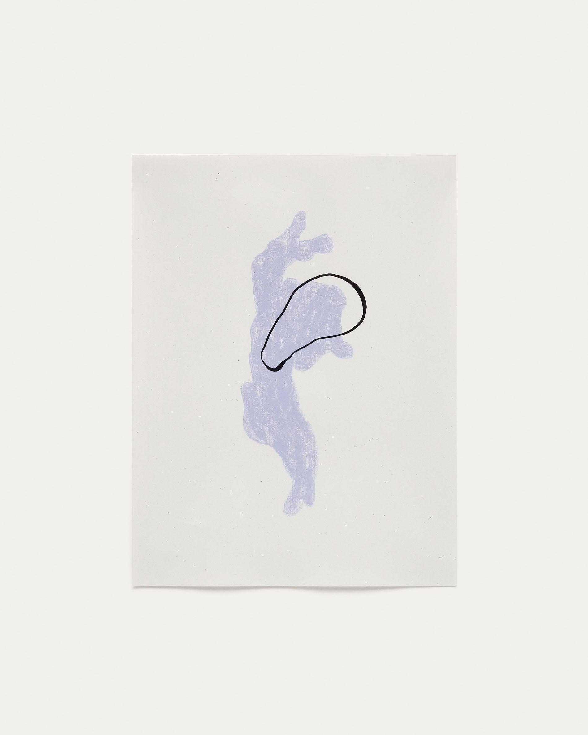 Inka Bild aus Papier weiss und blau 29,8 x 39,8 cm in Blau präsentiert im Onlineshop von KAQTU Design AG. Bild ist von Kave Home