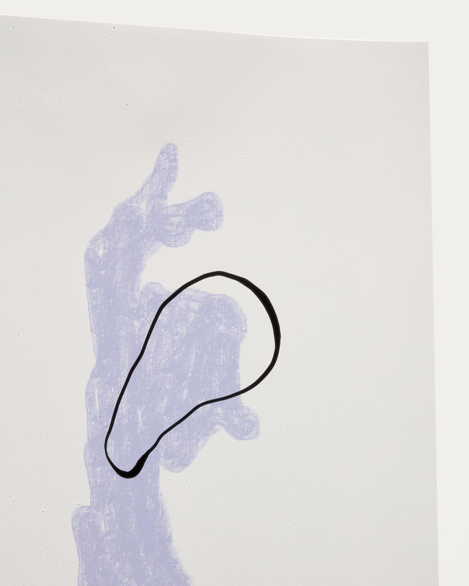 Inka Bild aus Papier weiss und blau 29,8 x 39,8 cm in Blau präsentiert im Onlineshop von KAQTU Design AG. Bild ist von Kave Home