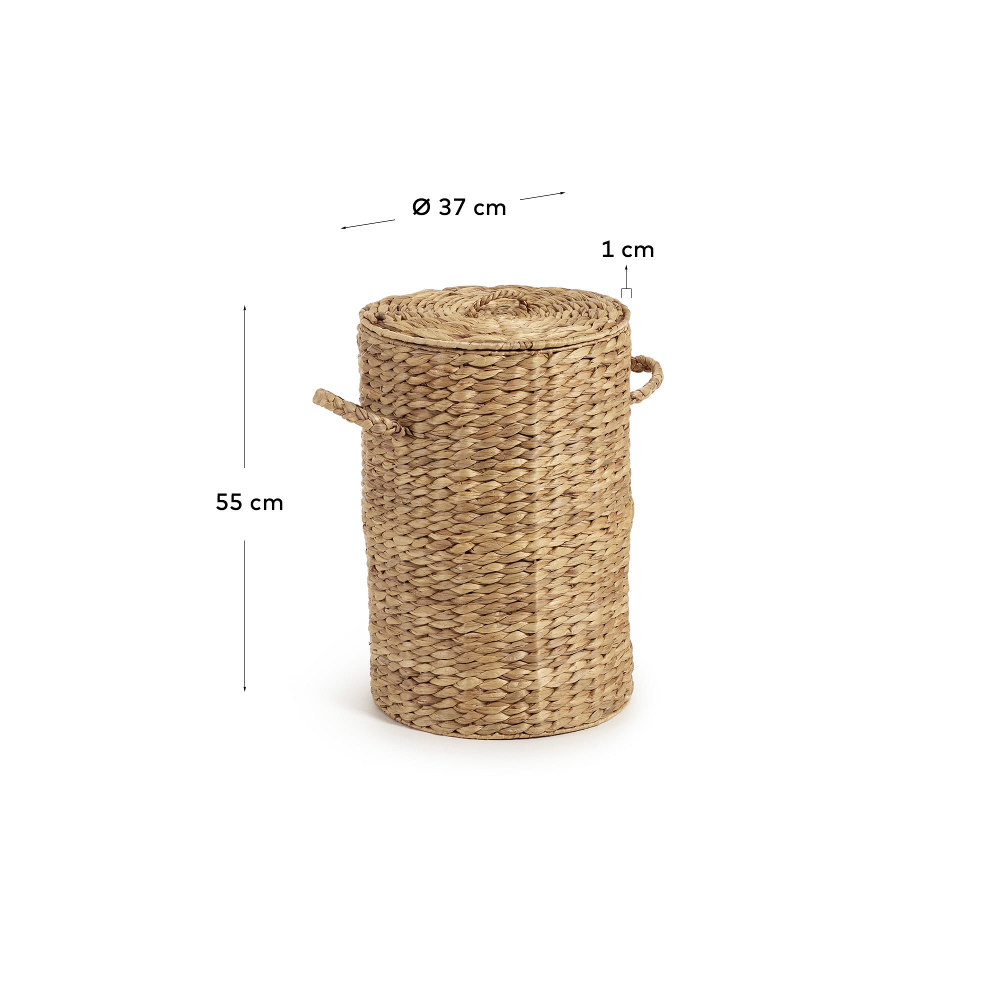 Der Yessira Wäschekorb aus Naturfaser (55 cm) bietet nachhaltige Eleganz und praktische Aufbewahrung für Ihre Wäsche.
