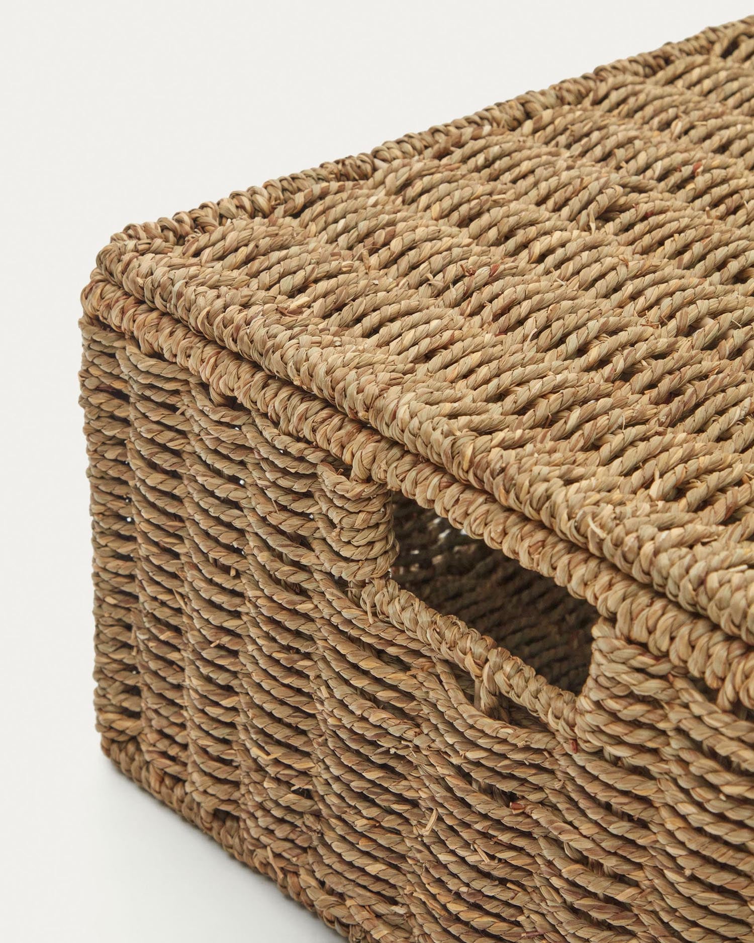 Tossa set made of 2 boxes with lids made of natural fibers 55 x 36 cm/60 x 40 cm