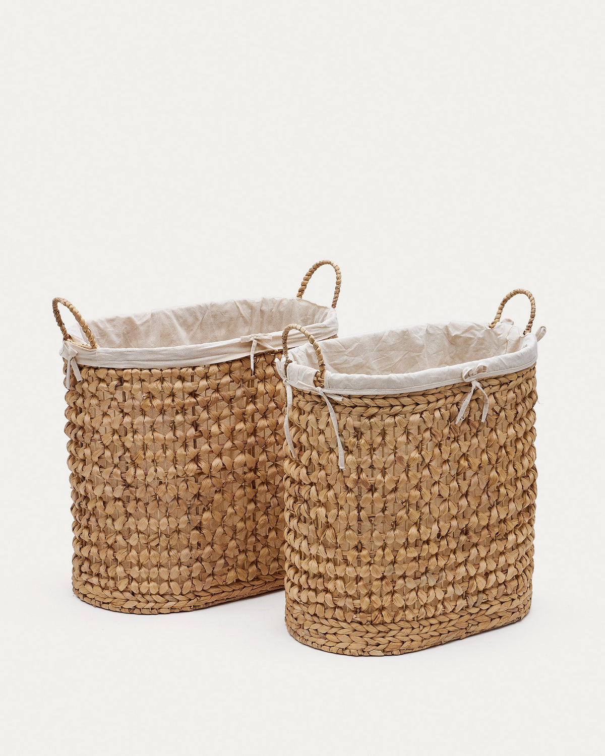 Tressa Set aus 2 Wäschekörben aus Naturfasern 50 cm / 60 cm in Natur präsentiert im Onlineshop von KAQTU Design AG. Wäschekorb ist von Kave Home