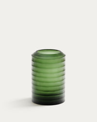 Vaso Bunce in vetro riciclato verde 25 cm
