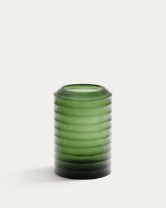 Vaso Bunce in vetro riciclato verde 25 cm
