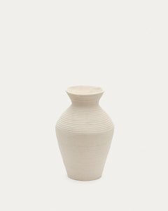 Vaso Pria in cartapesta bianca 51 cm