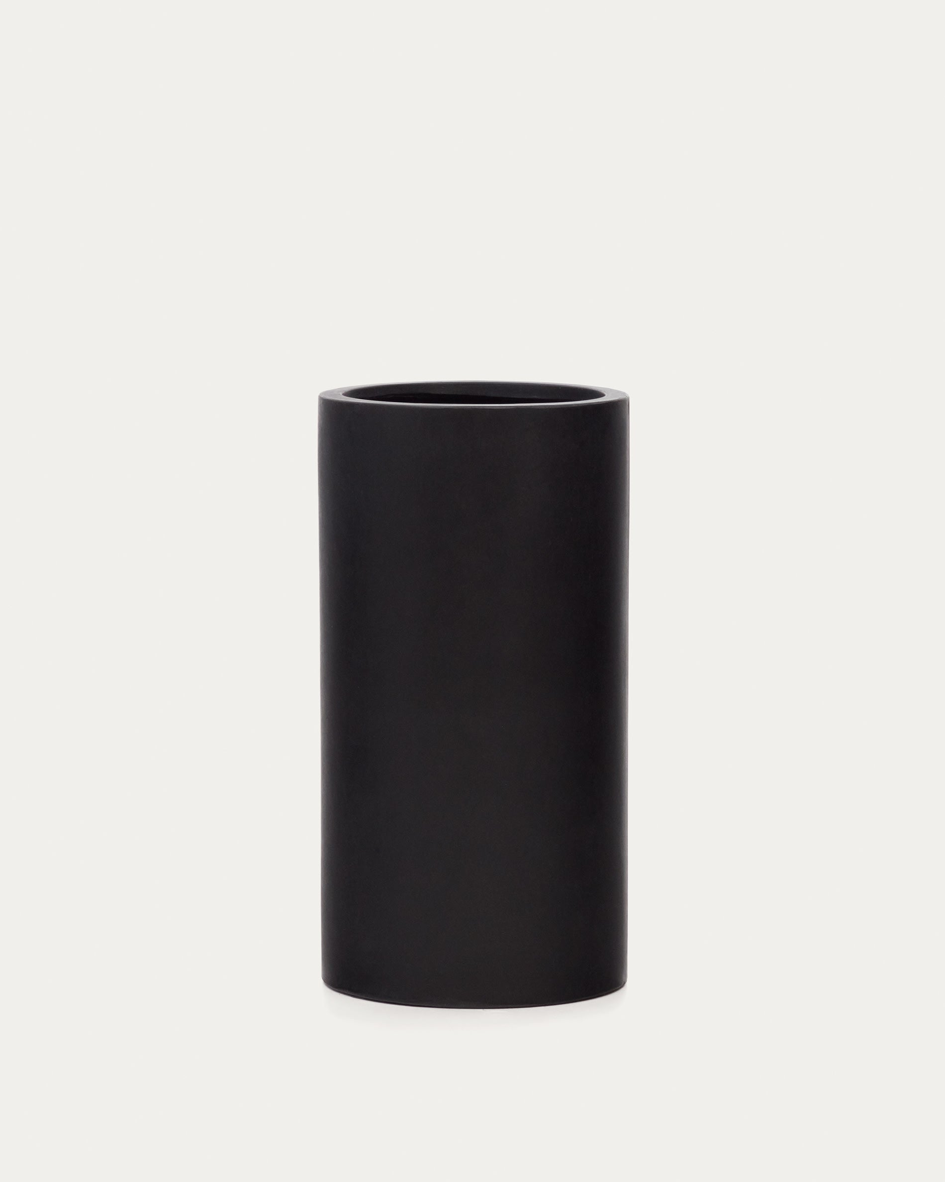 Pot de fleurs Aiguablava en ciment noir Ø 42 cm