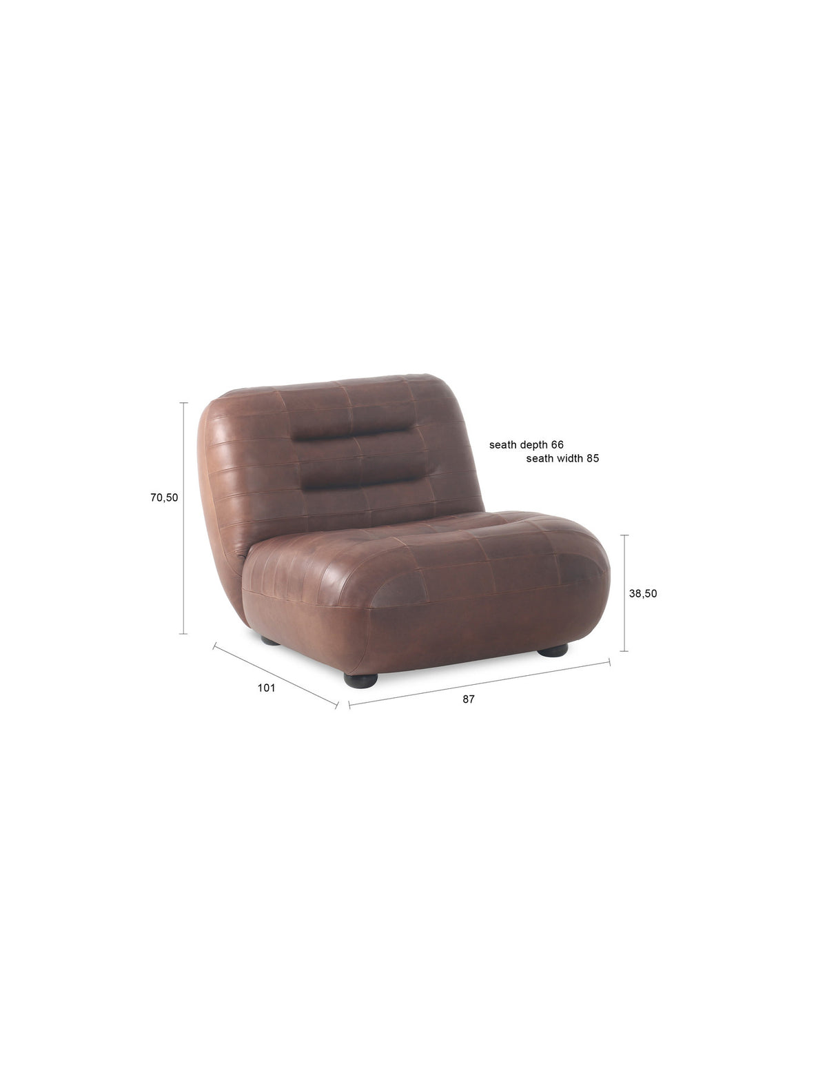 Loungesessel Wyatt in Schokolade präsentiert im Onlineshop von KAQTU Design AG. Sessel ist von Dutchbone