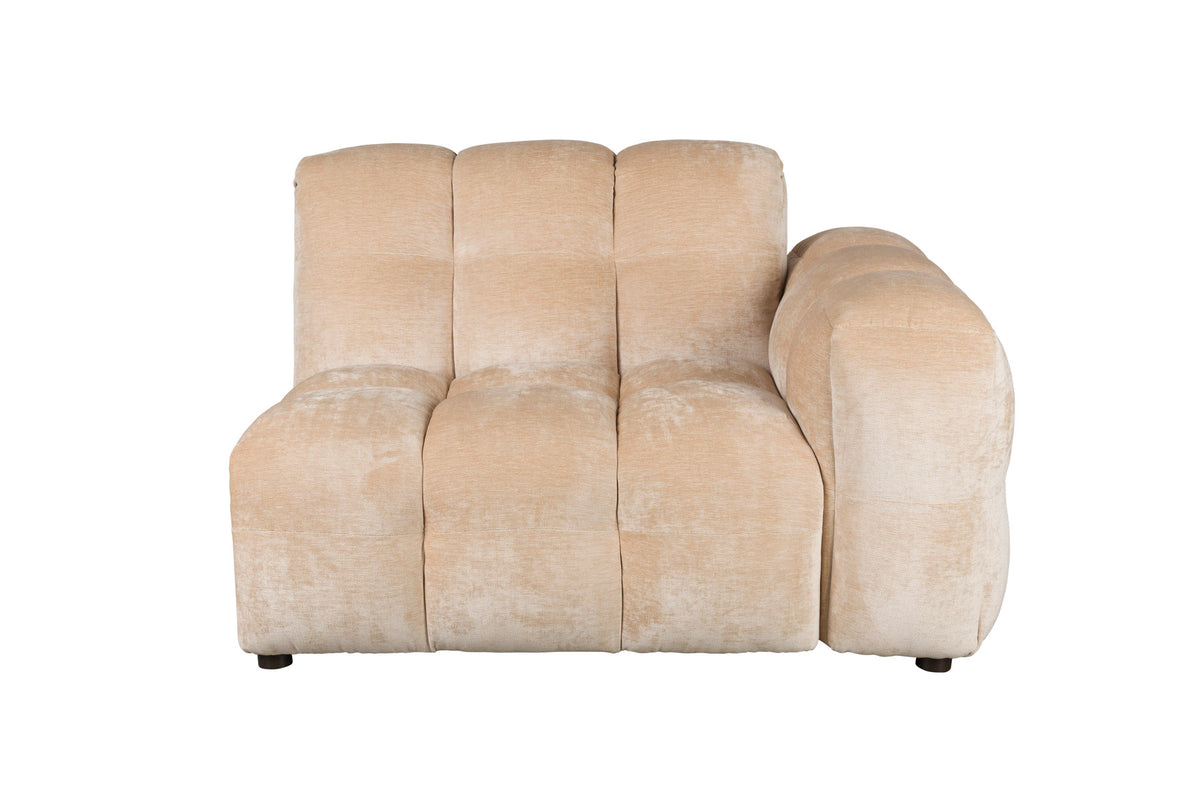 Sofa Element Hackman mit Arm rechts in Beige präsentiert im Onlineshop von KAQTU Design AG. Modulares Sofa ist von Dutchbone