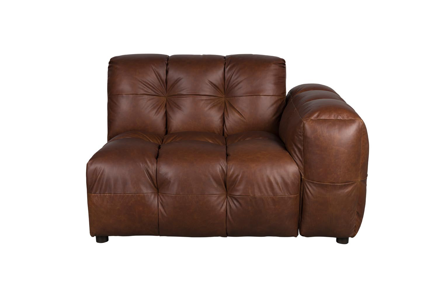 Sofa Element Hackman Mit Arm Rechts in Braun präsentiert im Onlineshop von KAQTU Design AG. Modulares Sofa ist von Dutchbone