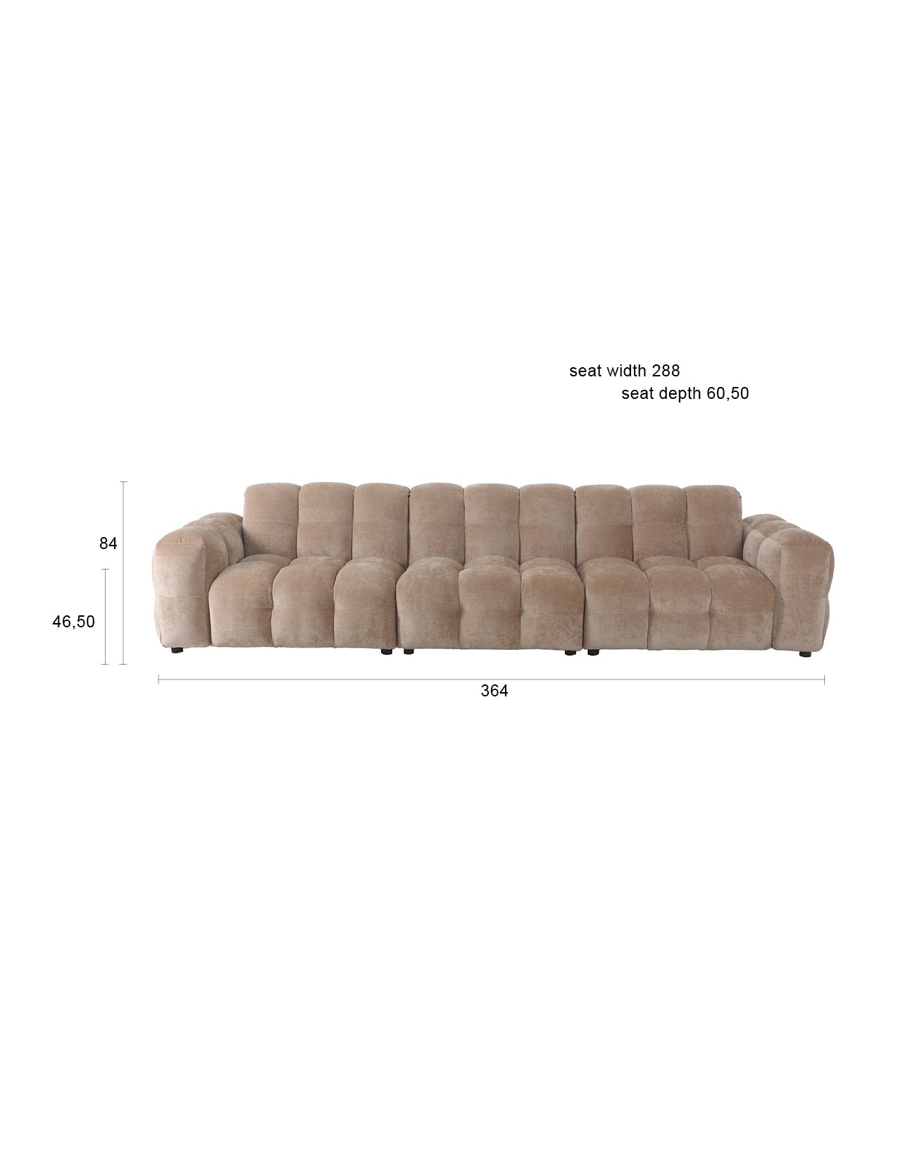 Sofa Hackman 4.5-Sitzer  in Beige präsentiert im Onlineshop von KAQTU Design AG. 4er Sofa ist von Dutchbone