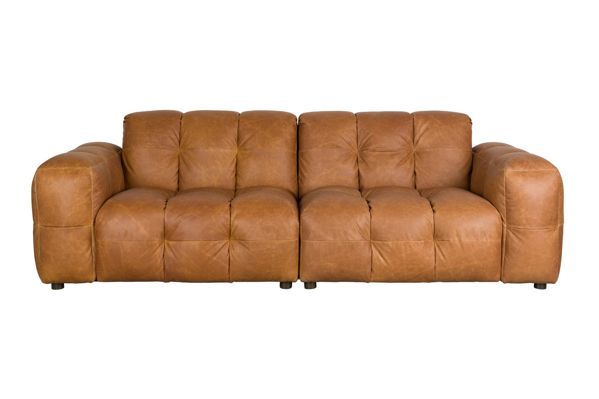 Sofa Hackman 3-Sitzer in Cognac präsentiert im Onlineshop von KAQTU Design AG. 3er Sofa ist von Dutchbone