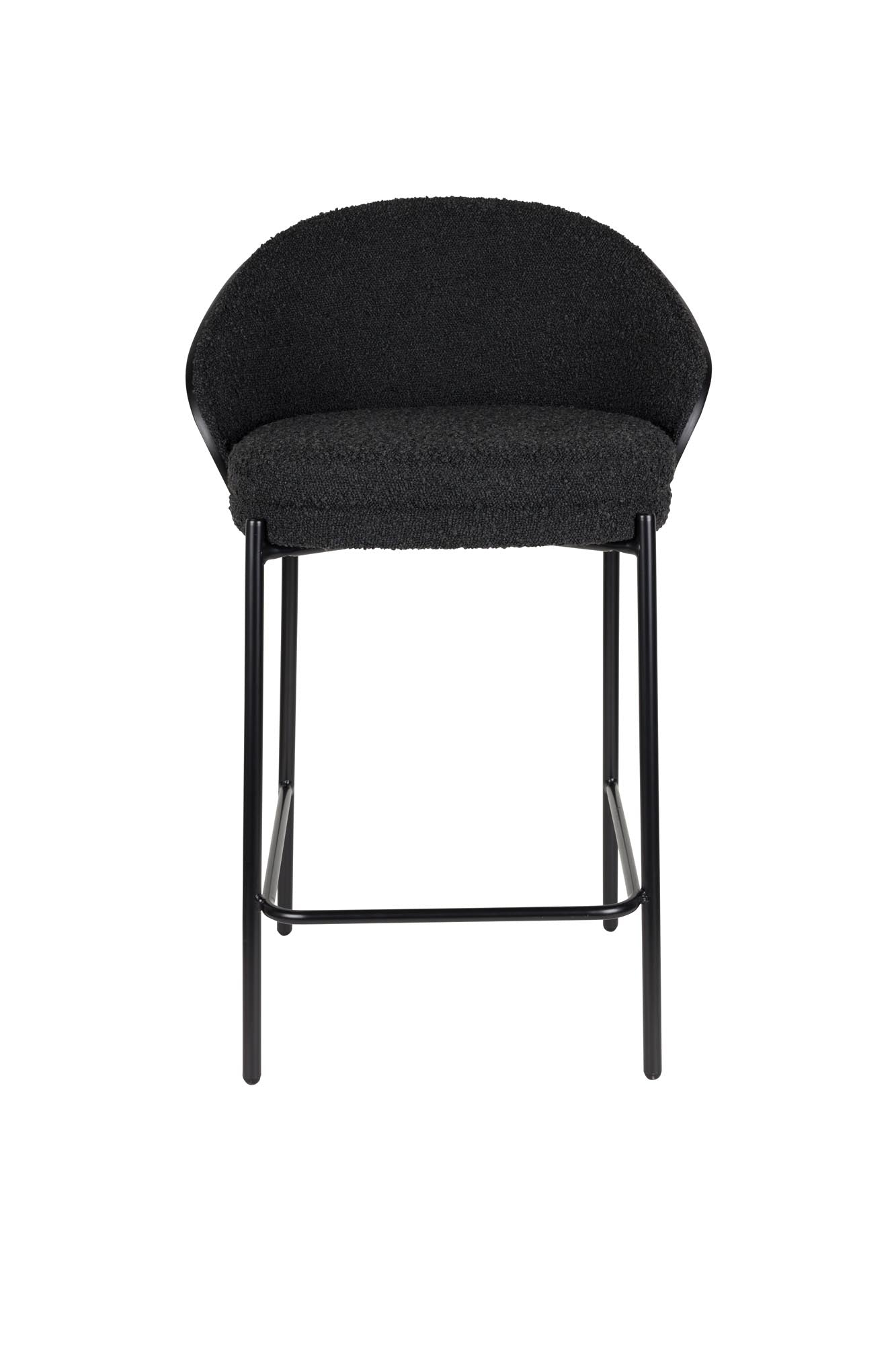 Barstuhl Rodin Bouclé Black in Schwarz präsentiert im Onlineshop von KAQTU Design AG. Barstuhl ist von Dutchbone