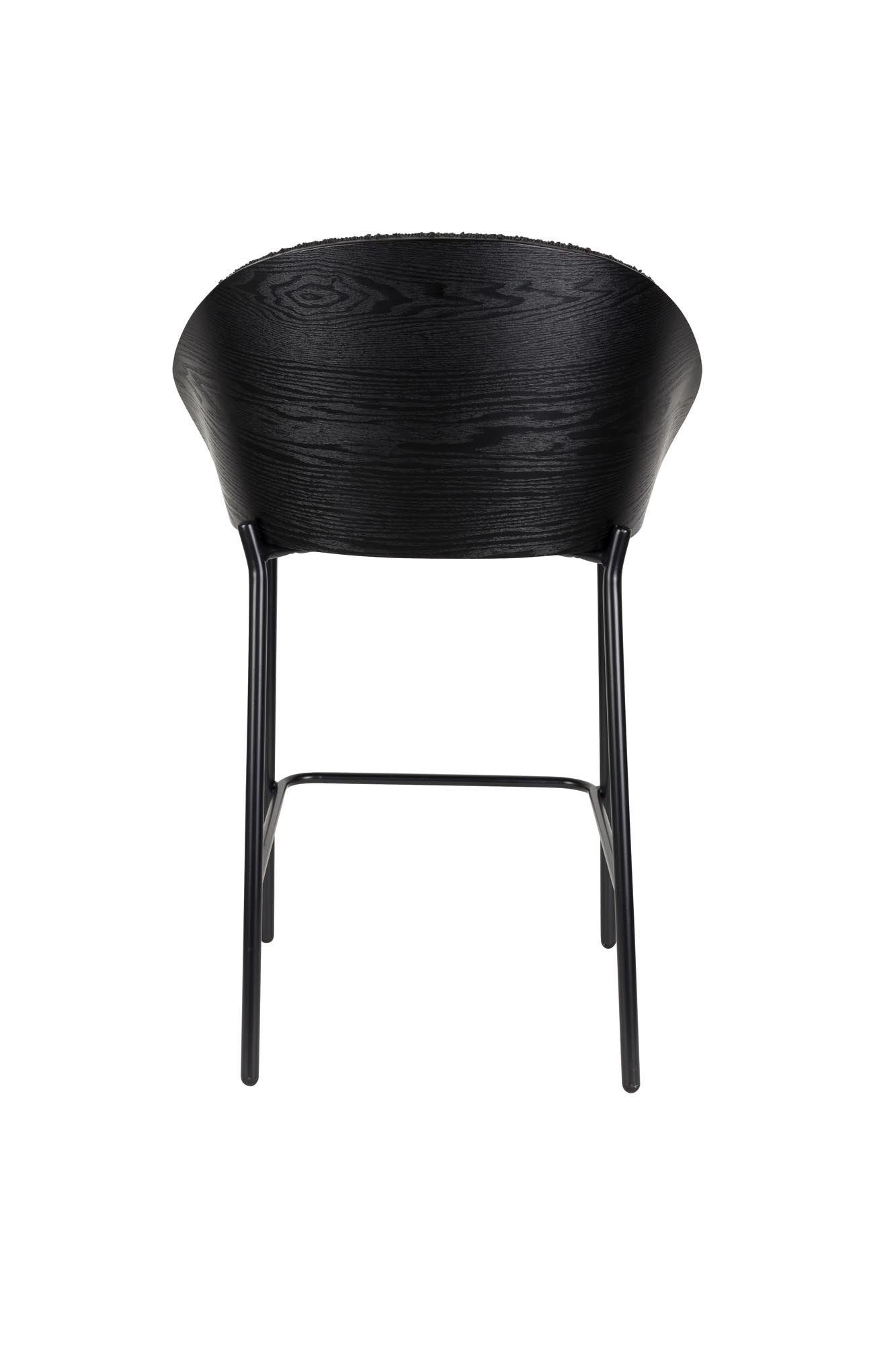 Erleben Sie den Barstuhl Rodin Bouclé Black von Dutchbone – eine harmonische Verbindung aus luxuriösem Design und optimalem Sitzkomfort für jeden Raum.