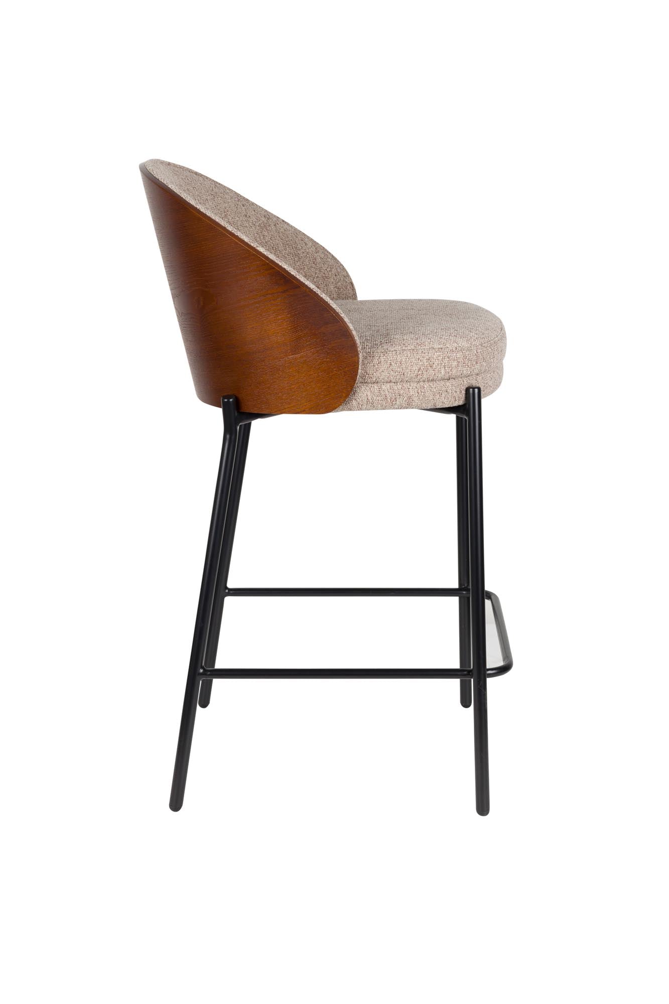 Barstuhl Rodin Beige in Schwarz präsentiert im Onlineshop von KAQTU Design AG. Barstuhl ist von Dutchbone