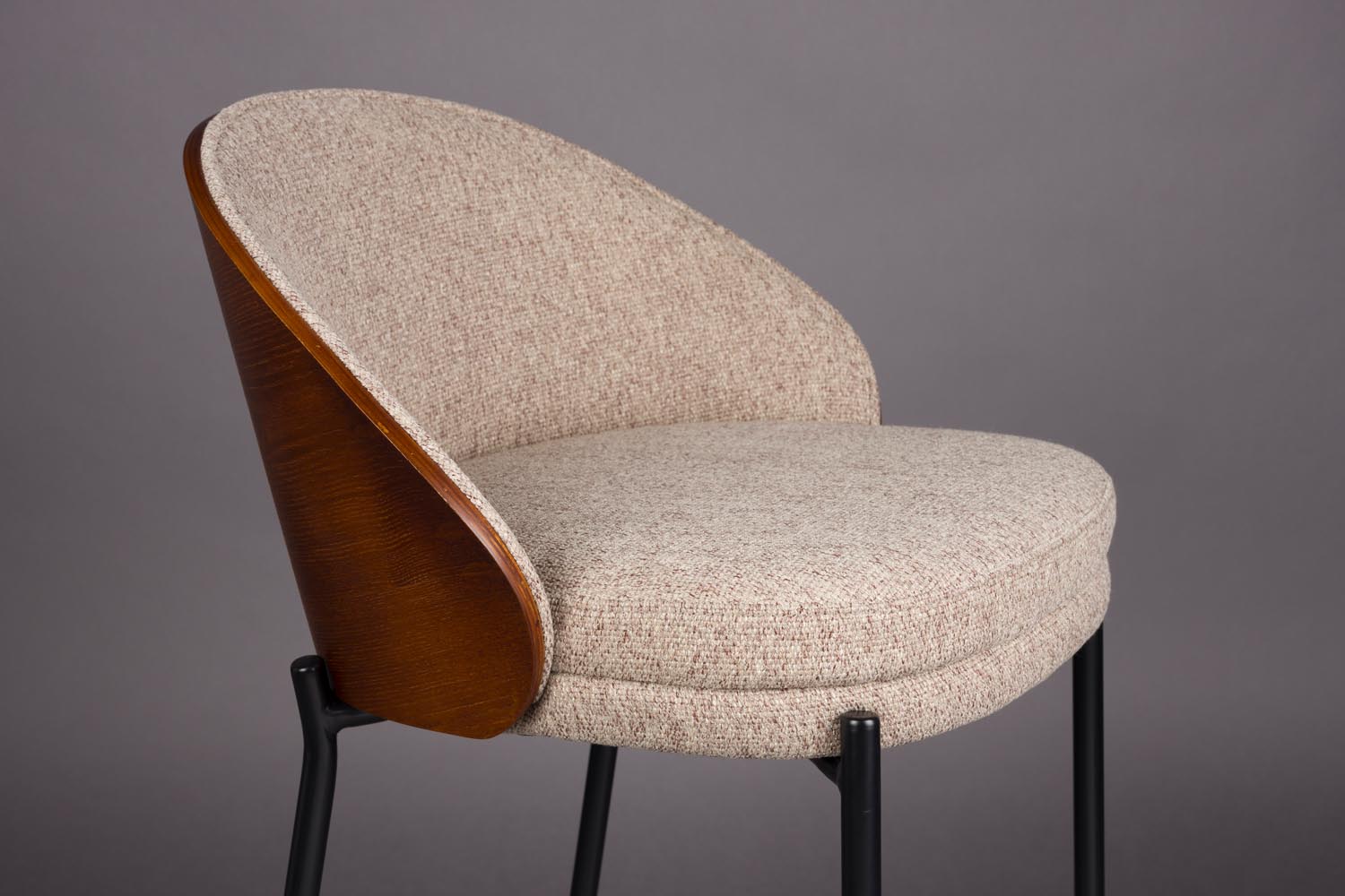 Barstuhl Rodin Beige in Schwarz präsentiert im Onlineshop von KAQTU Design AG. Barstuhl ist von Dutchbone