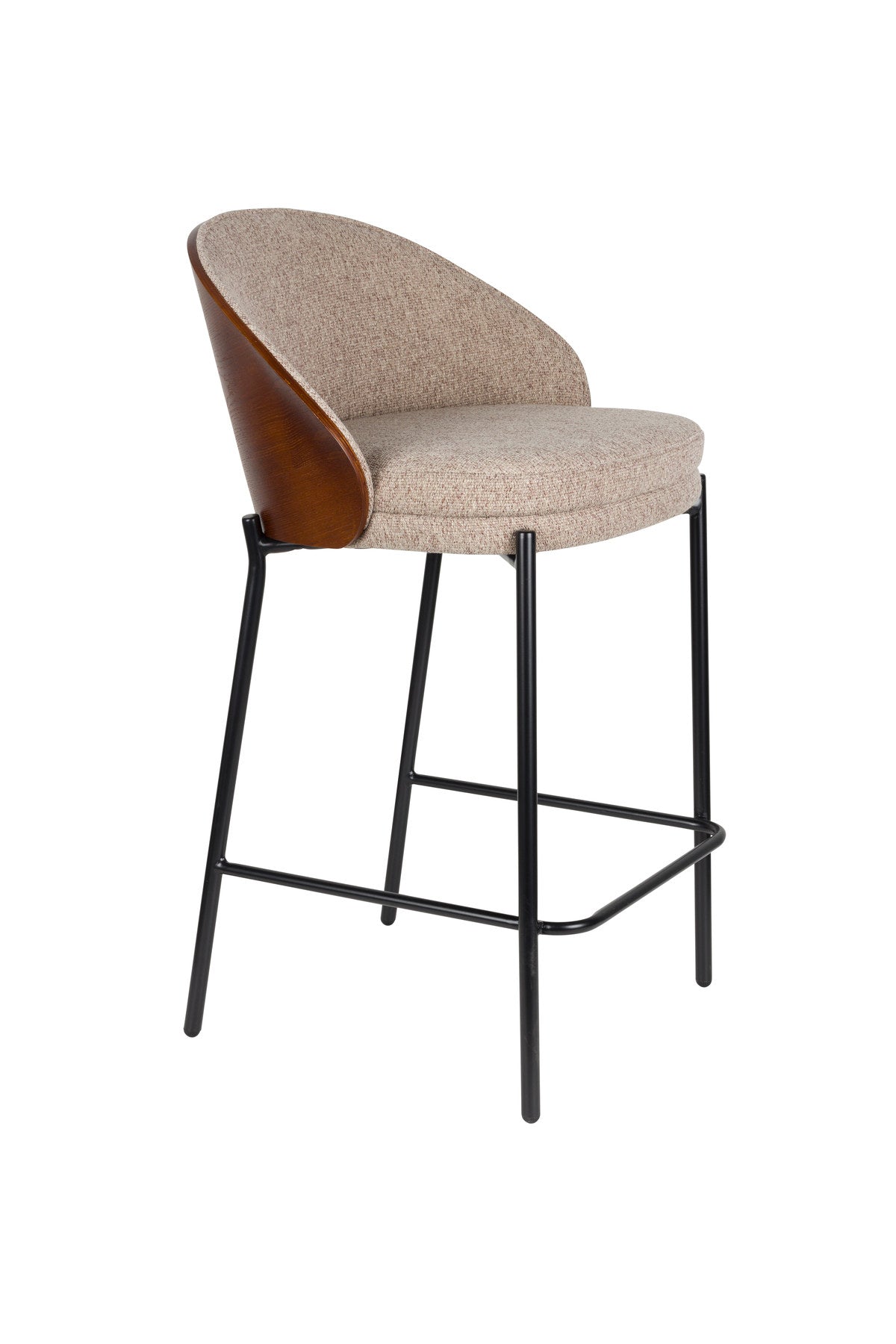 Barstuhl Rodin Beige in Schwarz präsentiert im Onlineshop von KAQTU Design AG. Barstuhl ist von Dutchbone