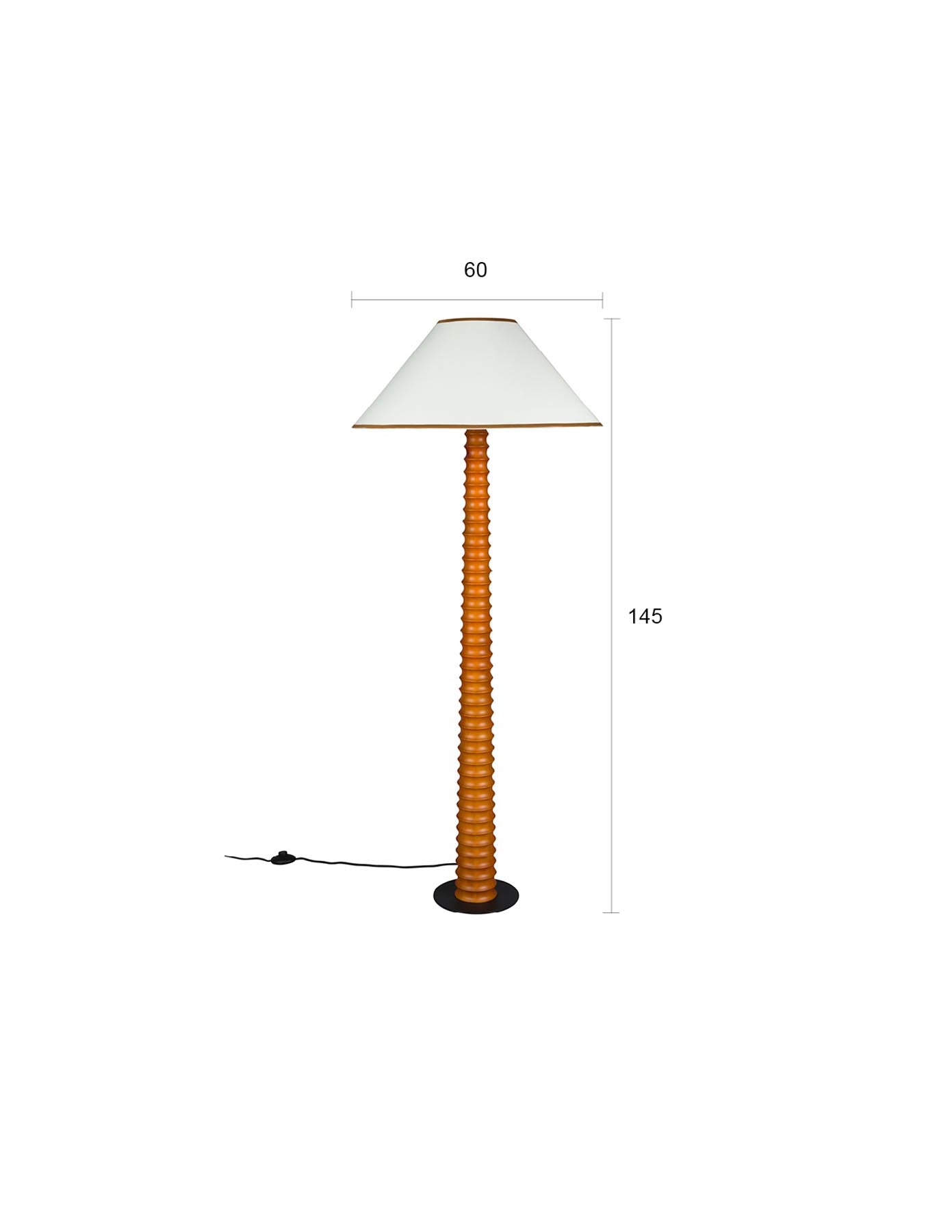 Stehleuchte Horace in Brown präsentiert im Onlineshop von KAQTU Design AG. Stehleuchte ist von Dutchbone