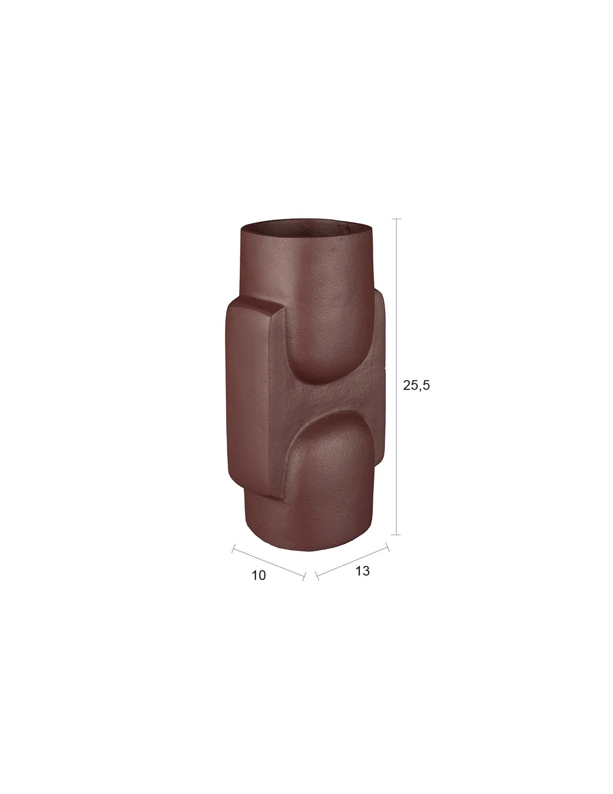 Vase Santos in Bordeaux präsentiert im Onlineshop von KAQTU Design AG. Vase ist von Dutchbone