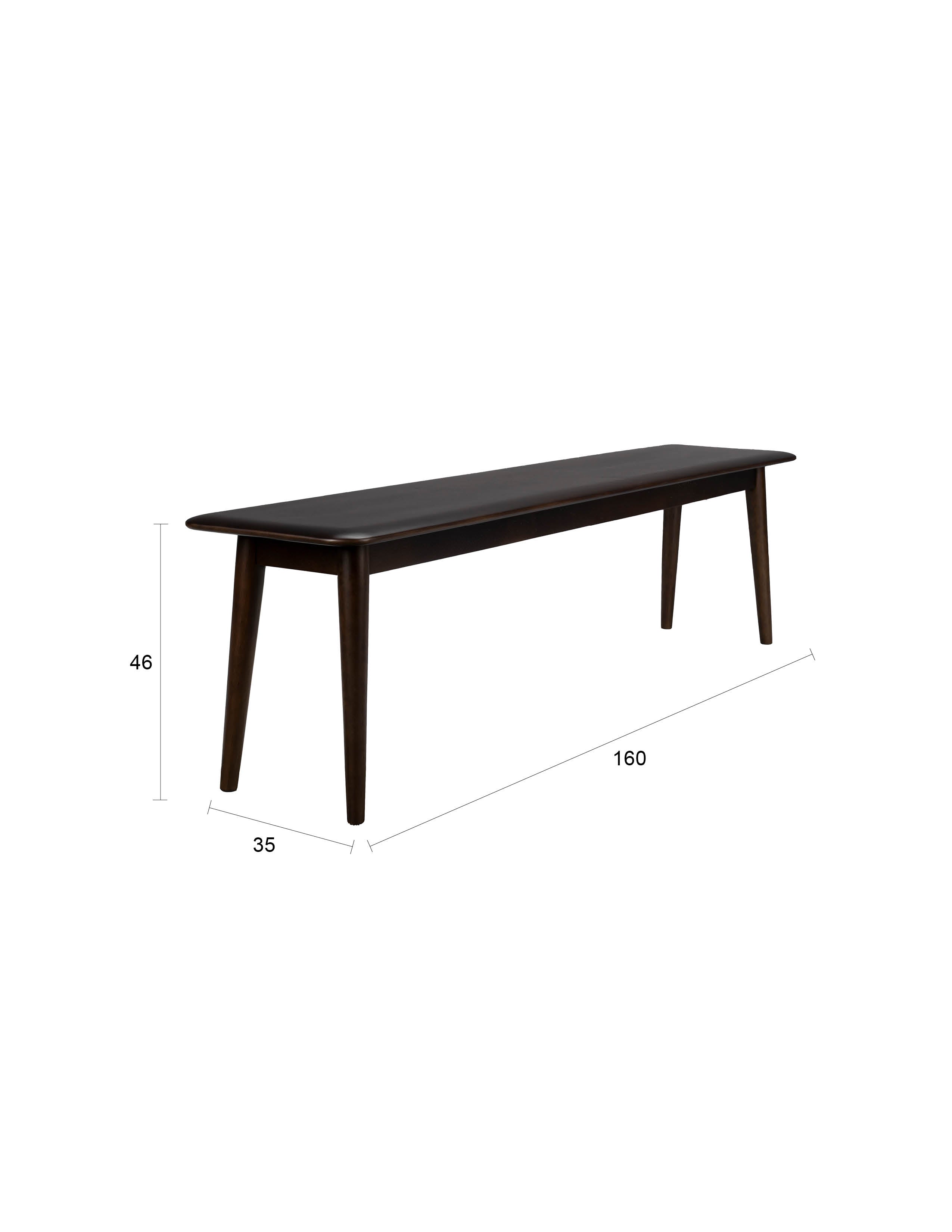 Bank Elroy in Braun präsentiert im Onlineshop von KAQTU Design AG. Sitzbank ist von Dutchbone