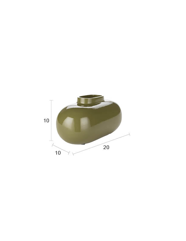 Vase Droplet in Grün präsentiert im Onlineshop von KAQTU Design AG. Vase ist von Dutchbone