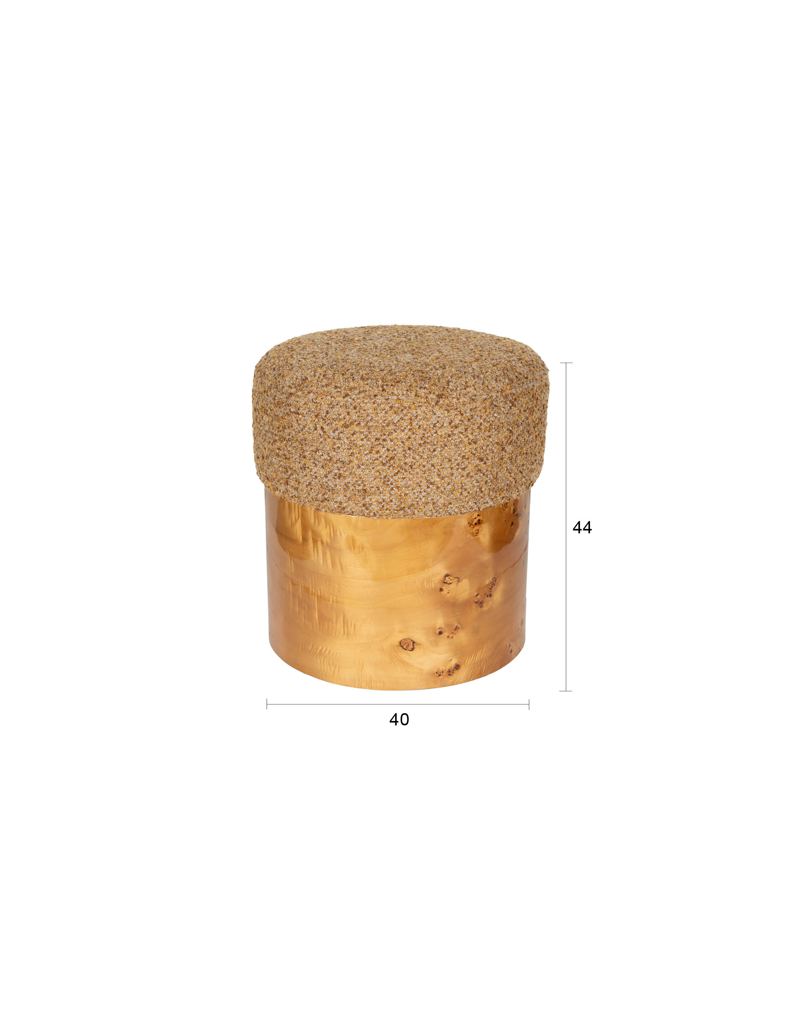 Stuhl Burlin in Braun präsentiert im Onlineshop von KAQTU Design AG. Hocker ist von Dutchbone