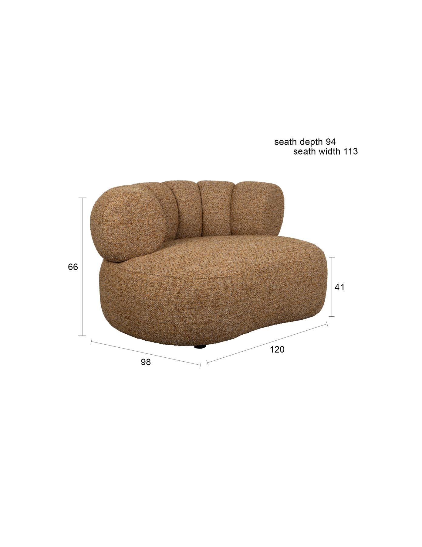Sessel Duvane in Braun präsentiert im Onlineshop von KAQTU Design AG. Sessel ist von Dutchbone