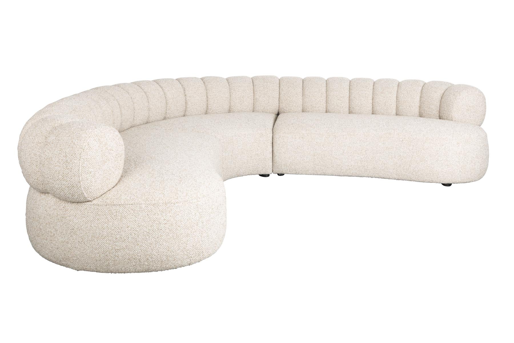 Sofa Duvane 7-Sitzer in Beige präsentiert im Onlineshop von KAQTU Design AG. Ecksofa ist von Dutchbone