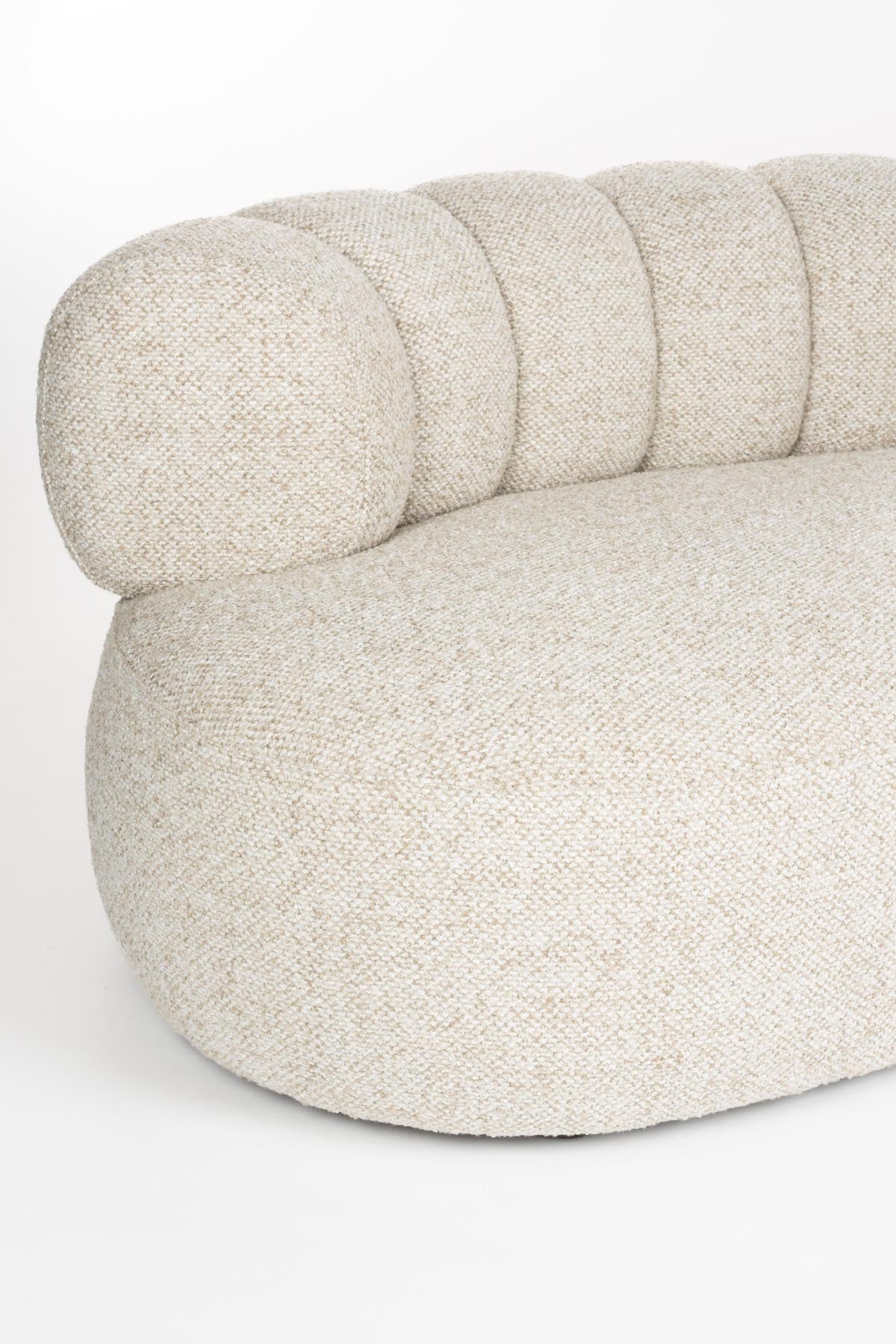 Sofa Duvane 7-Sitzer in Beige präsentiert im Onlineshop von KAQTU Design AG. Ecksofa ist von Dutchbone